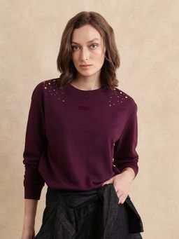 RAREISM - Studio Dark Wine Relaxed Sweatshirt