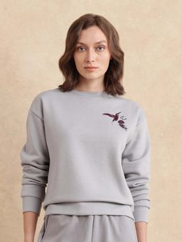 RAREISM - Tauro Primary Grey Graphic Print Relaxed Sweatshirt