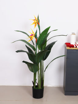 ARICK DECOR - Artificial Green Bird of Paradise Tree with Pot