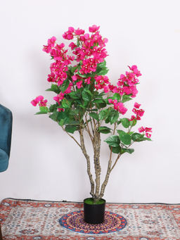 ARICK DECOR - Artificial Pink Bougainvillea Tree with Pot (3.6 Feet)