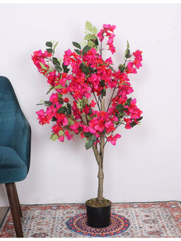 ARICK DECOR - Artificial Pink Bougainvillea Tree with Pot (4 Feet)
