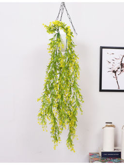 ARICK DECOR - Artificial Yellow Hanging Green Plant Creepers for Decoration (Pack of 2) (2.2 Feet)