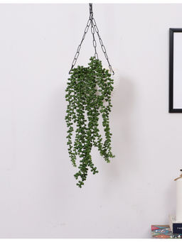 ARICK DECOR - Artificial Green Hanging String of Pearls Plant Creepers (Pack of 2) (1.6 Feet)