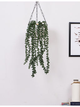 ARICK DECOR - Artificial Green Hanging String of Pearls Plant Creepers (Pack of 2) (1.6 Feet)
