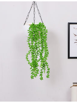 ARICK DECOR - Artificial Green Hanging String of Pearls Plant Creepers (Pack of 2) (1.6 Feet)