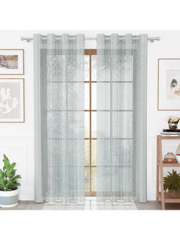 Story@Home - Grey Geometric Polyester Door Curtain