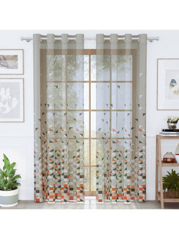 Story@Home - Beige Geometric Polyester Door Curtain