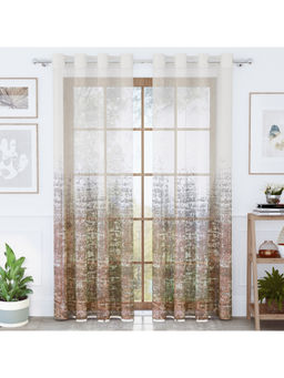 Story@Home - Brown Grunge Polyester Door Curtain