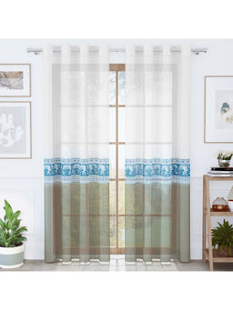 Story@Home - White Ethnic Polyester Door Curtain