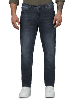 CELIO - Men Blue Solid Slim Fit Cotton Knit Denim Jeans