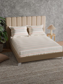 Himeya - Symphony Mahogany Red Double Bedsheet with 2 Pillow Covers (King)