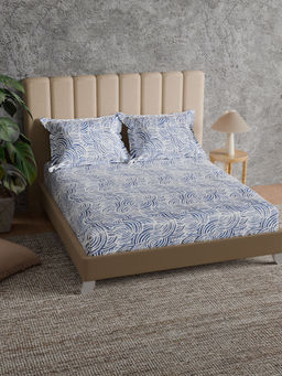 Himeya - Tidal Moonlit Sky Double Bedsheet with 2 Pillow Covers (King)