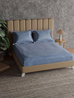 Himeya - 100% Cotton 144 Tc Bedsheet Bedsheet -Denim Corner (King)