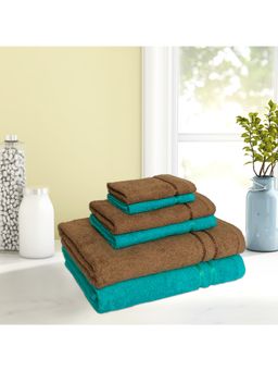 SPACES - Cotton Towel Combo Quick To Dry Attractive Border High Absorbency