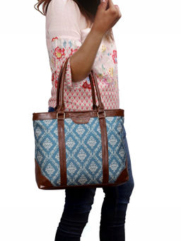 The Clownfish - Blue Miranda Series Faux Leather Handbag