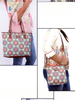 The Clownfish - Multi-Color Printed Faux Leather Handbag with Sling Bag