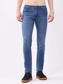 Monte Carlo - Men Light Blue Skinny Fit Solid Jeans