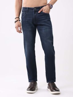 Monte Carlo - Men Navy Blue Straight Fit Solid Jeans
