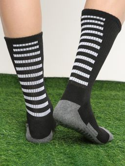 Mint & Oak - Black Grip Football Socks For Unisex