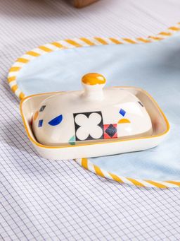 Freedom Tree - Circle Of Joyee Decal Printed Ceramic Butter Dish