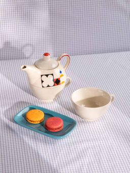 Freedom Tree - Circle Of Joyee Decal Printed Ceramic Tea Pot With Cup