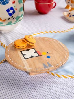 Freedom Tree - Circle Of Joyee Hand Painted Acacia Round Wood Cheese Board