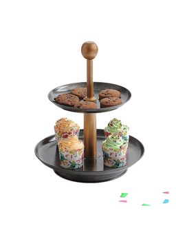 Living With Elan - Knob 2 Tier Stacked Cake Cupcake & Dessert Stand, Cupcake Display Stand
