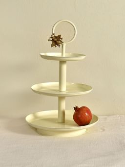 Living With Elan - Royal Hive Three Tier Cupcake And Dessert Stand (Off White)
