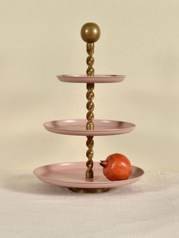 Living With Elan - Swirl Three Tier Cupcake And Dessert Stand (Nude)