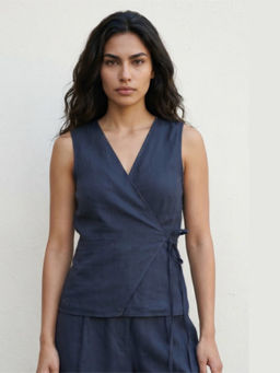 Doodlage - Indigo Sylvia Muted Waistcoat