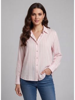 Twenty Dresses by Nykaa Fashion - Relaxed-Fit Candy Stripe Button-Down Shirt