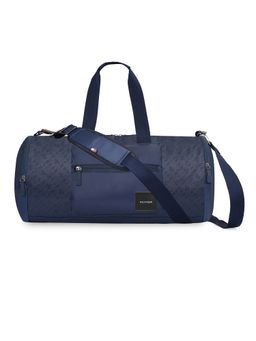 Tommy Hilfiger - Unisex Jonah Polyester Printed Duffle Bag with Detachable Strap-Navy Blue