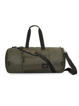 Tommy Hilfiger - Unisex Jonah Polyester Printed Duffle Bag with Detachable Strap-Olive