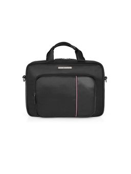 Tommy Hilfiger - Unisex Audubon Polyester Solid-Plain Messenger Bag -Black