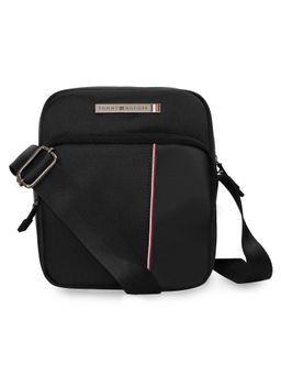 Tommy Hilfiger - Unisex Bellicose Polyester Solid-Plain Cross Body -Black