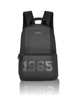 United Colors of Benetton - Unisex Aether Pro Polyester Solid-Plain Black Backpack
