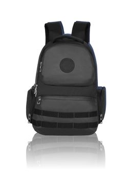 United Colors of Benetton - Unisex Stealth Polyester Solid-Plain Black Backpack