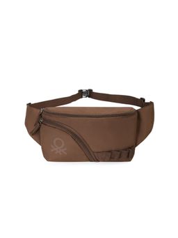 United Colors of Benetton - Unisex Drift Polyester Solid-Plain Brown Waist Bag