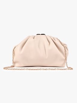 Kazo - Lumora Off White Clutch with Detachable Chain (S)