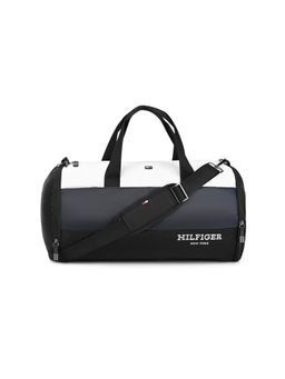 Tommy Hilfiger - Unisex Balchen Polyester Solid-Plain Duffle Bag with Detachable Strap -Black