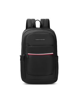 Tommy Hilfiger - Unisex Hubbard Polyester Solid-Plain Backpack -Black