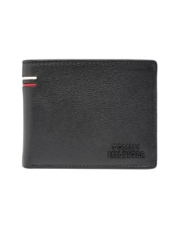 Tommy Hilfiger - Scioto Leather Textured Wallet -Black