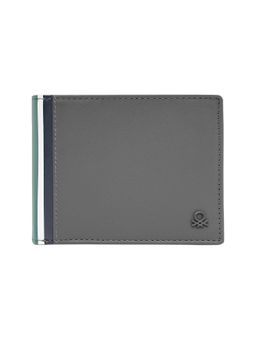 United Colors of Benetton - Corbatt Leather Solid-Plain Grey Wallet