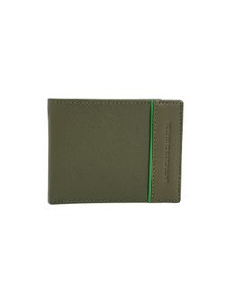 United Colors of Benetton - Dewey Leather Textured Olive Wallet