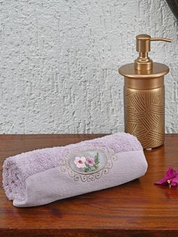 At Home by Nilkamal - Arias Super Soft 500 GSM Cotton Hand Towel (Lavender) (M)