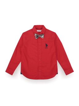 U.S. POLO ASSN. - Boys Detachable Bow Cotton Shirt (Set of 2)