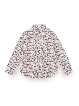 U.S. POLO ASSN. - Boys All Over Print Twill Shirt