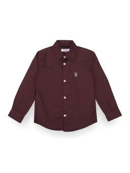 U.S. POLO ASSN. - Boys Self Design Sateen Shirt