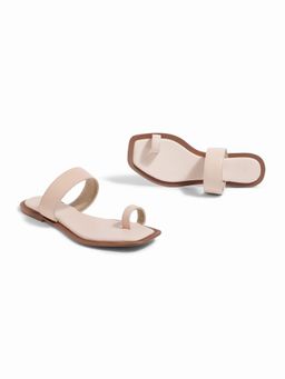 SKO - Pink Open Toe Venice Flats
