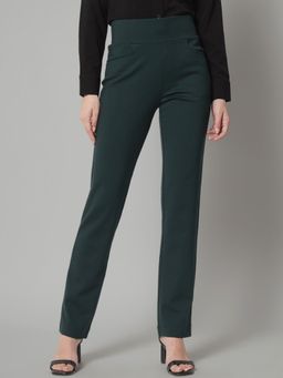 Powersutra - Wide Belt Stretch Pants - Bottle Green